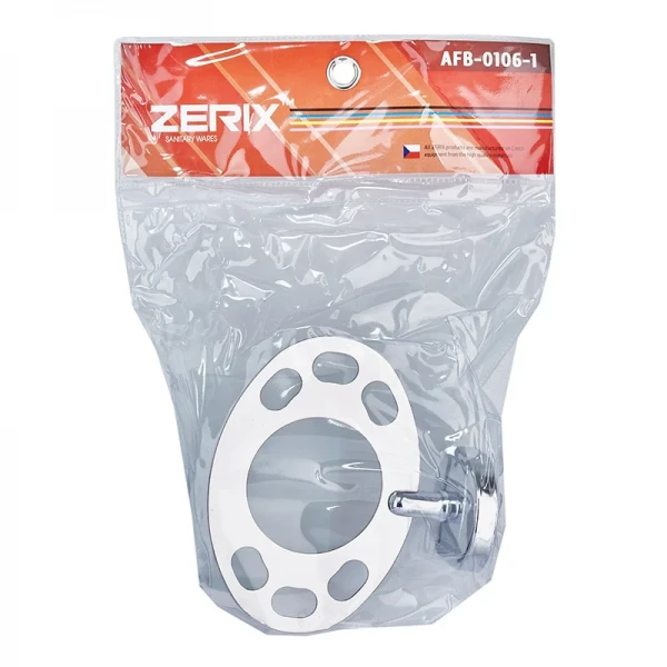 Стакан одинарный (стекло) с держателем зубных щеток Zerix AFB-0106-1 (ZX5057)