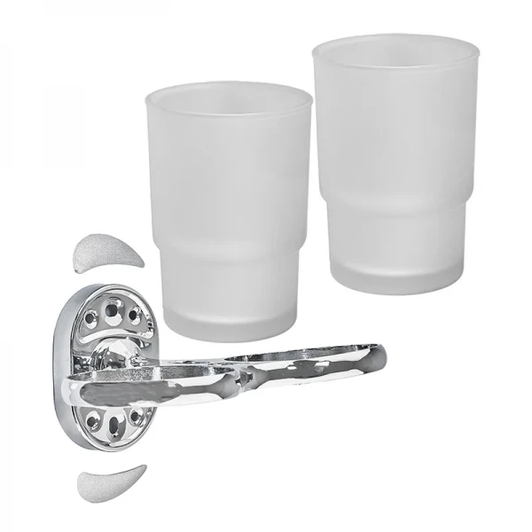 Держатель с 2 стаканами (стекло) Zerix AFB-0108 (ZX5058)