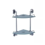 Полка угловая 2-ярусная Zerix AFB-0107-2 (стекло) (ZX5071)