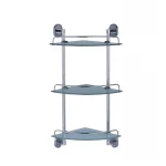 Полка угловая 3-ярусная Zerix AFB-0107-3 (стекло) (ZX5072)