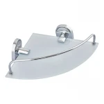 Полка угловая с ограничителем (стекло) Zerix AFB-0107-1 (ZX5073)