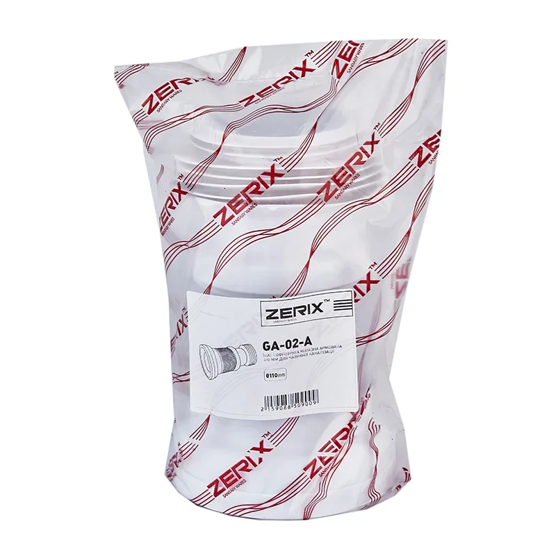 Гофротруба унитазна Zerix GA-02-A (армированная) 330 мм для чугунной канализации (d-110 мм) (ZX5090)