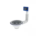 Выпуск резьбовой Zerix KS-01 3 1/2" с гибким прямоугольным переливом (ZX5091)