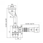 Сифон для писсуара Zerix SP-01 с гофротрубой (ZX5094)