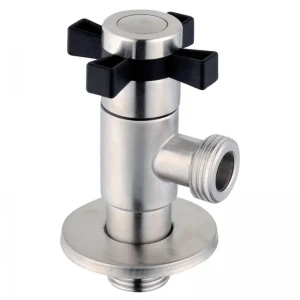 Кран для подключения сантехприборов Zerix VAL-09-1/2x1/2 из нерж.стали SUS304 (ZX5102)