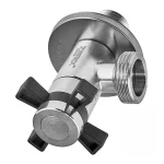 Кран для підключення сантехприладів Zerix VAL-10-1/2x3/4 з нерж.сталі SUS304 (ZX5103)