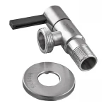 Кран для підключення сантехприладів Zerix VAL-12-1/2x3/4 з нерж.сталі SUS304 (ZX5105)