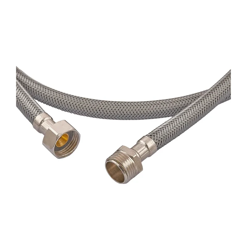 Гибкая подводка Zerix ZHN-02-FM1/2"-080 (нейлоновая оплетка, гайки нерж) (ZX5150)