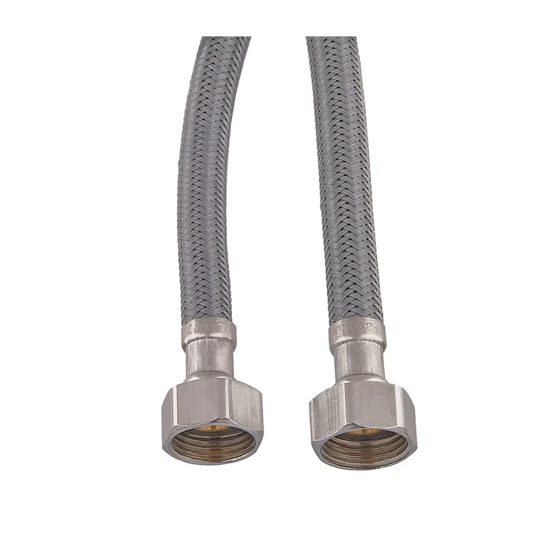 Гибкая подводка Zerix ZHN-02-F1/2"xM10-080 (нейлоновая оплетка, гайки нерж) (пара) (ZX5159)