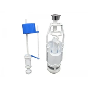 Комплект арматур Zerix АК-02-A спускная 2-реж. + наполнительная с нижним подводом (ZX5164) Комплект арматур Zerix АК-02-A спускная 2-реж. + наполнительная с нижним подводом (ZX5164)