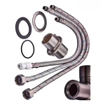 Змішувач для кухні Zerix KIT-021 REFL.Black з нержавіючої сталі графіт з гнучким виливом під фільтр (ZX5559)