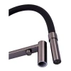 Смеситель для кухни с гибким изливом на две воды Zerix KIT-021 Graphite REFL.Black из нерж. стали (ZX5559)