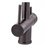 Змішувач для кухні з гнучким виливом на дві води Zerix KIT-021 Graphite REFL.Black з нерж. сталі (ZX5559)