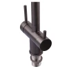Смеситель для кухни с гибким изливом на две воды Zerix KIT-021 Graphite REFL.Black из нерж. стали (ZX5559)