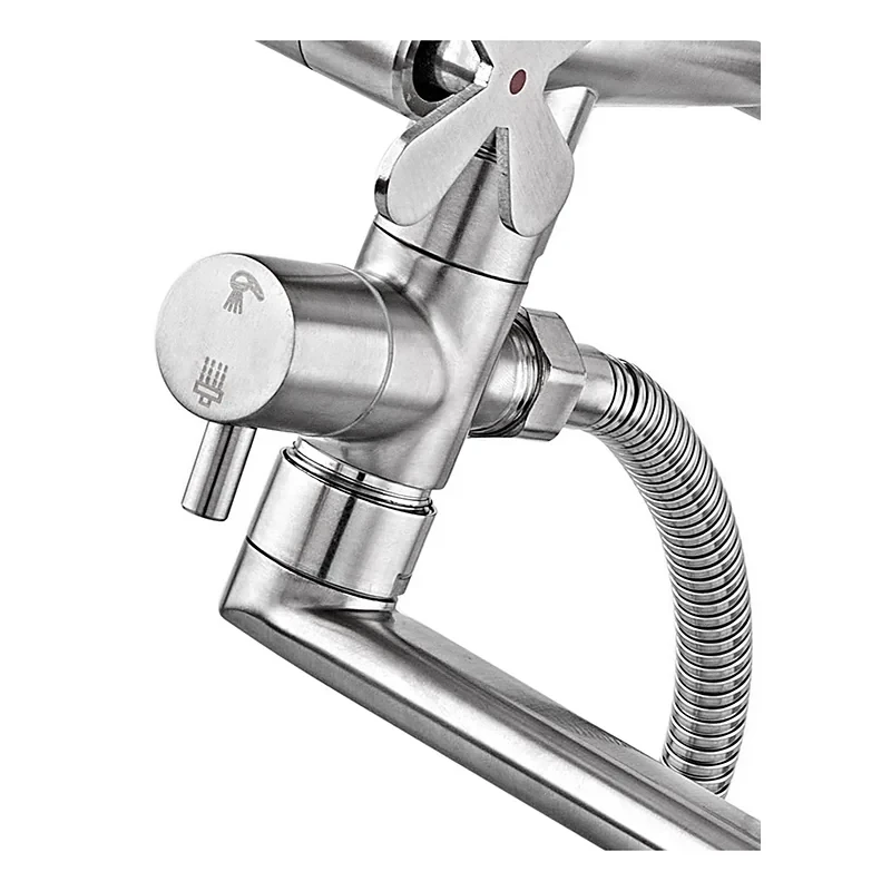 Смеситель для ванны Zerix GTA-006 из нерж. стали SUS304 (ZX5562)