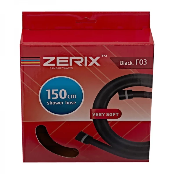 Шланг для душу ZERIX BlackF03 BLACK.F03 силіконовий чорний матовий 150 см (ZX5566)