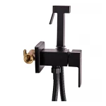 Змішувач для гігієнічного душу Zerix LEB9-123 Black (з лійкою) (кол. чорний) (ZX5572)