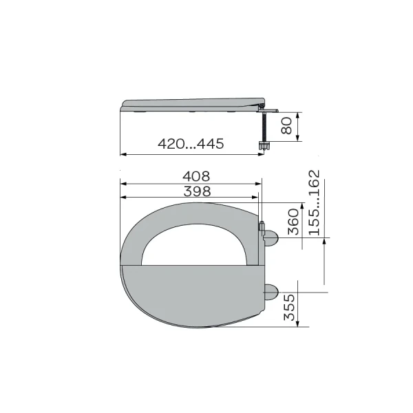 Сиденье унитаза с крышкой ZERIX TS-05 (ZX5584)
