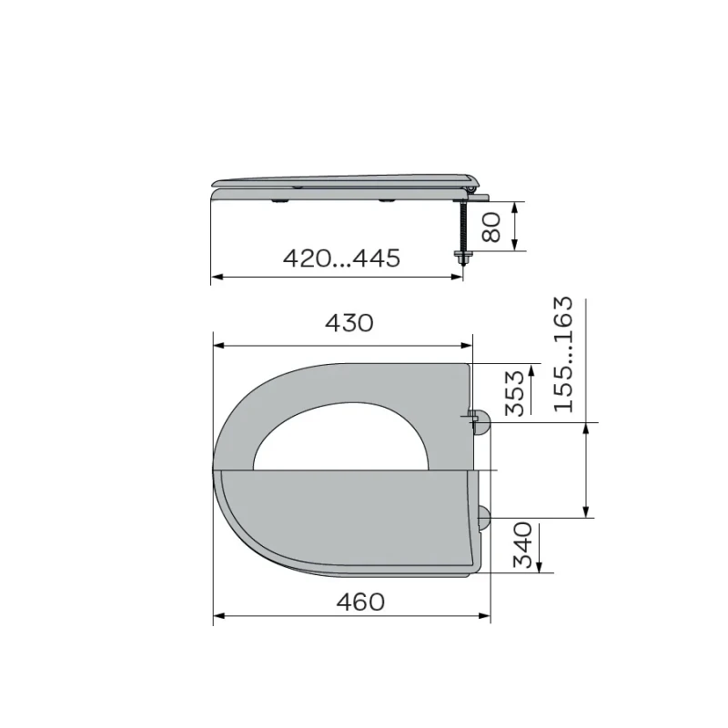 Сидіння унітазу з кришкою ZERIX TS-06 (ZX5585)