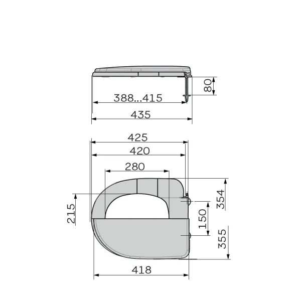 Сидіння унітазу з кришкою ZERIX TS-10 (ZX5590)
