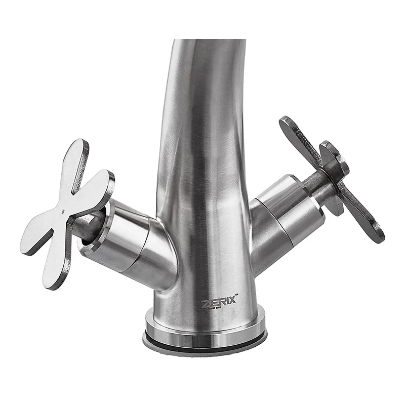 Смеситель для умывальника из нерж. стали ZERIX GTA-001-C (ZX5613)