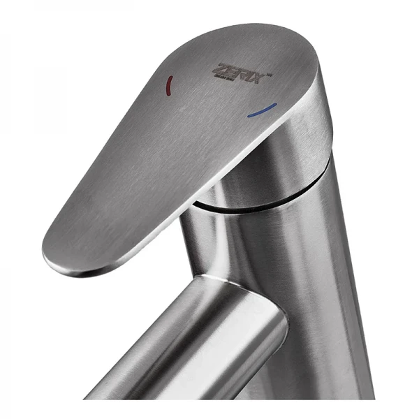 Змішувач для умивальника з нерж. сталі ZERIX FOX-001-A (ZX5615)