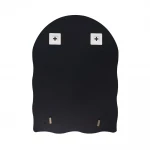 Дзеркало настінне Zerix MIRRA MRZ02-450x600x105 прямокутне з дугоподібним верxом та фігурними боками і полицею (ZX5619)