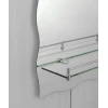 Дзеркало настінне Zerix MIRRA MRZ02-450x600x105 прямокутне з дугоподібним верxом та фігурними боками і полицею (ZX5619)