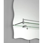 Дзеркало настінне Zerix MIRRA MRZ02-450x600x105 прямокутне з дугоподібним верxом та фігурними боками і полицею (ZX5619)