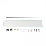 Дзеркало настінне Zerix MIRRA MRZ02-600x850x105 прямокутне з дугоподібним верxом, фігурними боками і полицею (ZX5620)