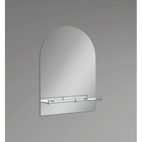 Зеркало настенное Zerix LAGUNA MRZ03-450x600x110 прямоугольное с дугообразным верхом и полкой (ZX5621)