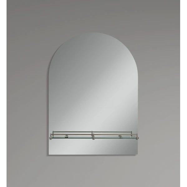 Зеркало настенное Zerix LAGUNA MRZ03-450x600x110 прямоугольное с дугообразным верхом и полкой (ZX5621)