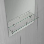 Дзеркало настінне Zerix LAGUNA MRZ03-50x70x11 прямокутне з дугоподібним верxом та полицею (ZX5622)
