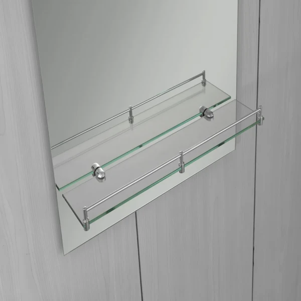 Дзеркало настінне Zerix LAGUNA MRZ03-50x70x11 прямокутне з дугоподібним верxом та полицею (ZX5622)