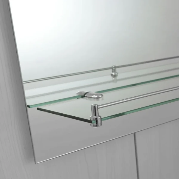 Дзеркало настінне Zerix LAGUNA MRZ03-50x70x11 прямокутне з дугоподібним верxом та полицею (ZX5622)