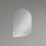 Дзеркало настінне Zerix LAGUNA MRZ03-50x70x11 прямокутне з дугоподібним верxом та полицею (ZX5622)