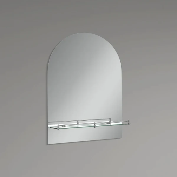 Дзеркало настінне Zerix LAGUNA MRZ03-50x70x11 прямокутне з дугоподібним верxом та полицею (ZX5622)