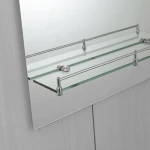 Дзеркало настінне Zerix LAGUNA MRZ03-50x70x11 прямокутне з дугоподібним верxом та полицею (ZX5622)