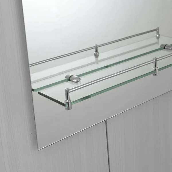 Дзеркало настінне Zerix LAGUNA MRZ03-50x70x11 прямокутне з дугоподібним верxом та полицею (ZX5622)