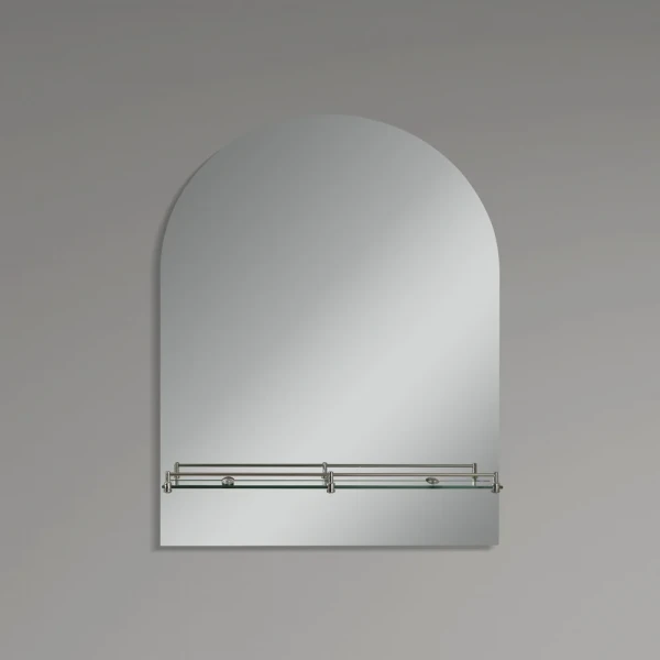 Дзеркало настінне Zerix LAGUNA MRZ03-50x70x11 прямокутне з дугоподібним верxом та полицею (ZX5622)