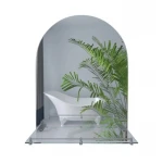 Зеркало настенное Zerix LAGUNA MRZ03-500x700x110 прямоугольное с дугообразным верхом и полкой (ZX5622)