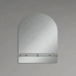 Зеркало настенное Zerix LAGUNA MRZ03-500x700x110 прямоугольное с дугообразным верхом и полкой (ZX5622)