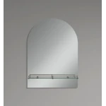 Зеркало настенное Zerix LAGUNA MRZ03-700x800x110 прямоугольное с дугообразным верхом и полкой (ZX5623)