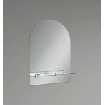 Зеркало настенное Zerix LAGUNA MRZ03-700x800x110 прямоугольное с дугообразным верхом и полкой (ZX5623)