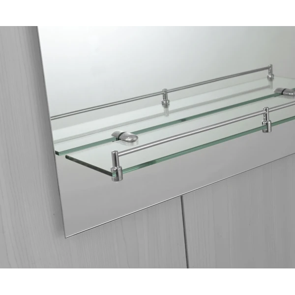 Зеркало настенное Zerix LAGUNA MRZ03-700x800x110 прямоугольное с дугообразным верхом и полкой (ZX5623)