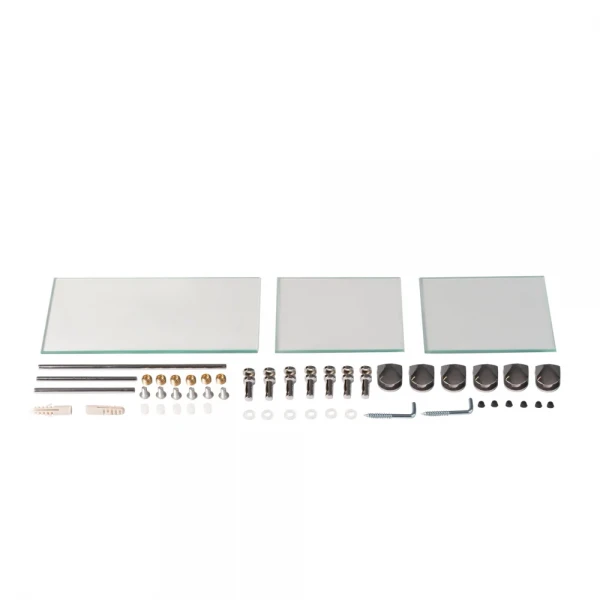 Дзеркало настінне Zerix SOLO MOZ01-65x85x10 асиметричне з 3-ма полицями (ZX5625)
