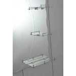 Зеркало настенное Zerix SOLO MOZ01-650x850x100 асимметричное с 3-мя полками (ZX5625)