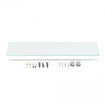 Зеркало настенное Zerix SANSA MRZ04-450x600x100 прямоугольное с полкой и декором (ZX5626)