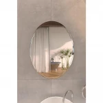 Зеркало настенное Zerix FUSION MOZ02-450x600 овальное с декором (ZX5630)