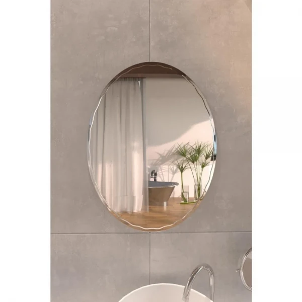 Зеркало настенное Zerix FUSION MOZ02-450x600 овальное с декором (ZX5630)